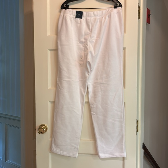 Karen Scott Sport  Fleece White Pants Size L NWT - Picture 4 of 11